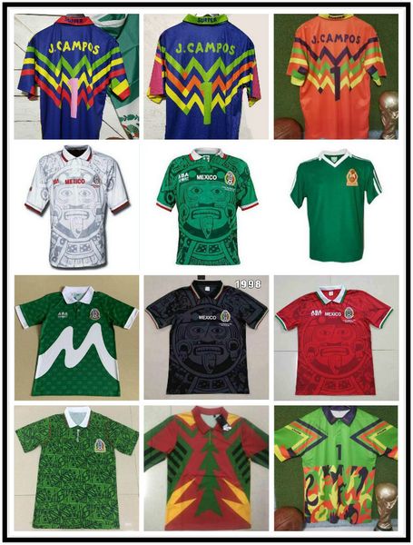 1998 mexico retro soccer jerseys blanco hernandez blanco campos uniforms 1994 jorge campos goalkeeper football jerseys shirt 1986, Black;yellow
1998 mexico retro soccer jerseys blanco hernandez blanco campos uniforms 1994 jorge campos goalkeeper football jerseys shirt 1986, Black;yellow