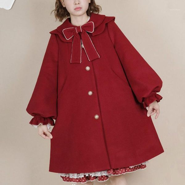 autumn winter women sweet lolita wool blends coats elegant cute bow puff sleeve thick jackets girly kawaii loose woolen outwear1, Black
autumn winter women sweet lolita wool blends coats elegant cute bow puff sleeve thick jackets girly kawaii loose woolen outwear1, Black