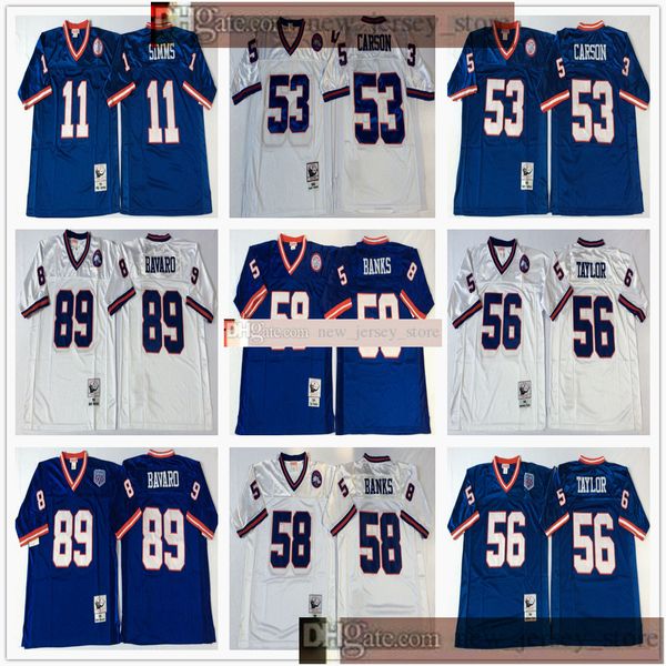 vintage retro giantfootball jersey stitched 11simms 53carson 56taylor 58banks 89bavaro white blue jerseys s m xl xxl xxxl, Black;yellow
vintage retro giantfootball jersey stitched 11simms 53carson 56taylor 58banks 89bavaro white blue jerseys s m xl xxl xxxl, Black;yellow