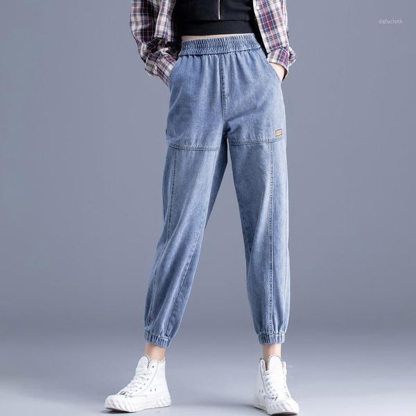 high waist jeans elastic waist casual plus velvet jeans women's cargo pants korean version of the fall and winter1, Blue
high waist jeans elastic waist casual plus velvet jeans women's cargo pants korean version of the fall and winter1, Blue