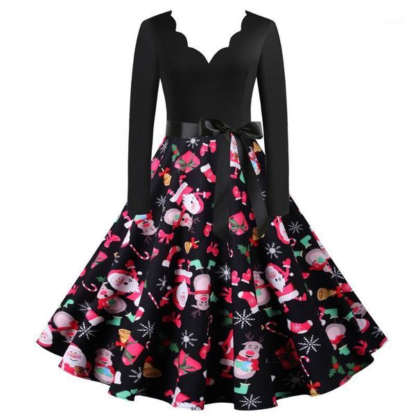 2020 women autumn dress vintage floral print rockabilly dress robe femme winter vestidos plus christmas party1, Black;gray
2020 women autumn dress vintage floral print rockabilly dress robe femme winter vestidos plus christmas party1, Black;gray