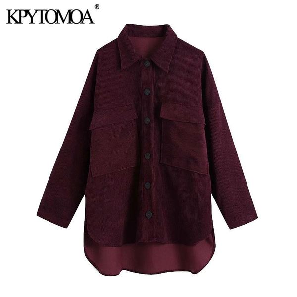kpytomoa women 2020 fashion oversized asymmetric corduroy jacket coat vintage long sleeve pockets female outerwear chic, Black;brown
kpytomoa women 2020 fashion oversized asymmetric corduroy jacket coat vintage long sleeve pockets female outerwear chic, Black;brown