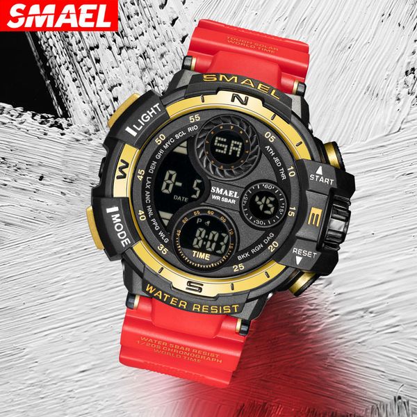 smael smier sport electronic watch waterproof multifunctional intelligent luminous double display men's watch, Slivery;brown
smael smier sport electronic watch waterproof multifunctional intelligent luminous double display men's watch, Slivery;brown