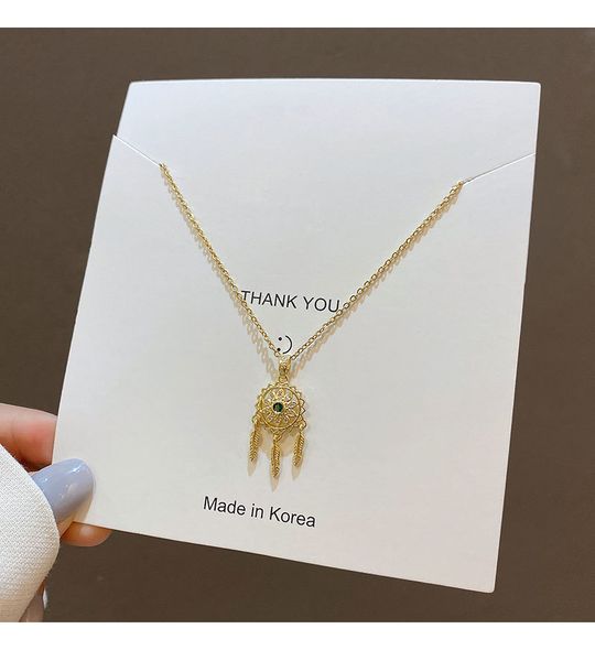 2021 ins simple cold wind dream catcher net titanium steel female luxury niche simple temperament clavicle chain women pendant necklaces, Silver
2021 ins simple cold wind dream catcher net titanium steel female luxury niche simple temperament clavicle chain women pendant necklaces, Silver