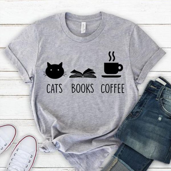 cats books coffee t shirt women graphic tees tumblr streetwear cotton t shirt vintage coffee cute cat shirt drop shipping, White
cats books coffee t shirt women graphic tees tumblr streetwear cotton t shirt vintage coffee cute cat shirt drop shipping, White
