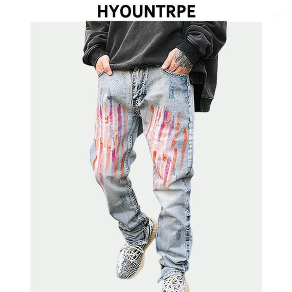 bottom zipper skinny denim jeans mens ripped slim trousers biker jeans fashion graffiti printed streetwear hip hop pants joggers1, Blue
bottom zipper skinny denim jeans mens ripped slim trousers biker jeans fashion graffiti printed streetwear hip hop pants joggers1, Blue