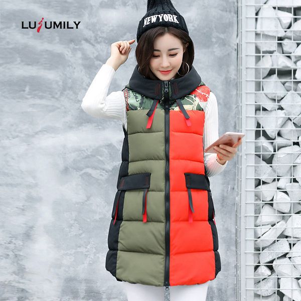 lusumily long vest women plus size 2020 winter cotton black waistcoat loose female windproof warm thick vest sleeveless jacket 1023, Black;white
lusumily long vest women plus size 2020 winter cotton black waistcoat loose female windproof warm thick vest sleeveless jacket 1023, Black;white