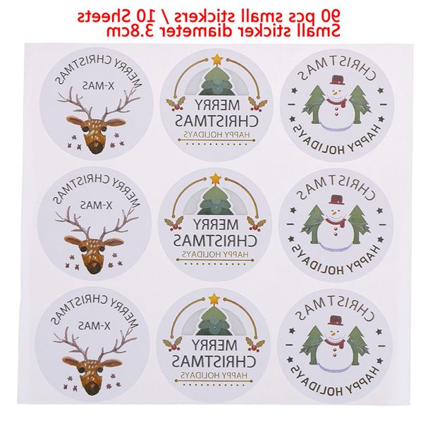 90pcs/10 sheet merry christmas tree snowman deer round paper hand made seal happy holidays sticker xmas favors
90pcs/10 sheet merry christmas tree snowman deer round paper hand made seal happy holidays sticker xmas favors