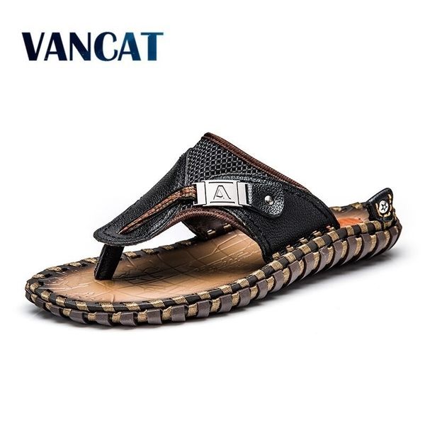 vancat genuine leather men slippers summer beach shoes men flip flops flat heels male slides luxury men shoes plus size 48 y200107, Black
vancat genuine leather men slippers summer beach shoes men flip flops flat heels male slides luxury men shoes plus size 48 y200107, Black