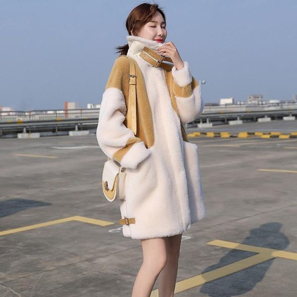 2020 women winter plus size faux fur coat fluffy lambswool jacket fashion plush particles thicken warm overcoat futerko damskie, Black
2020 women winter plus size faux fur coat fluffy lambswool jacket fashion plush particles thicken warm overcoat futerko damskie, Black