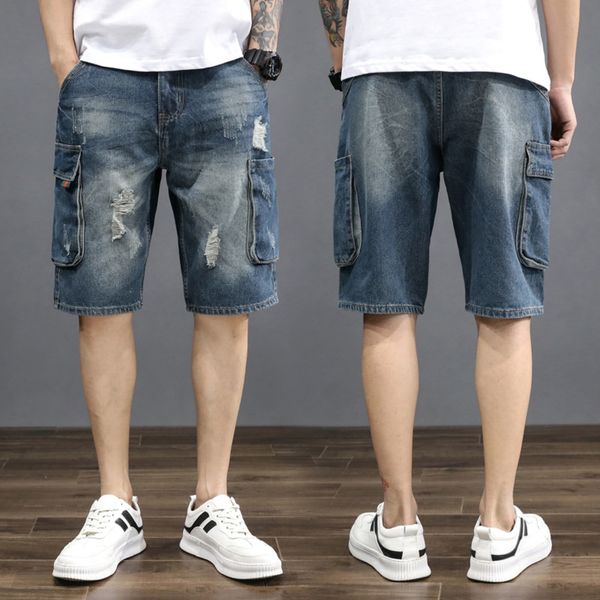 denim plus size loose thin summer ripped straight and fashion men's denim plus size loose thin men's summer ripped straight shorts, Blue
denim plus size loose thin summer ripped straight and fashion men's denim plus size loose thin men's summer ripped straight shorts, Blue