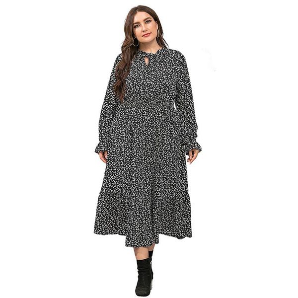 spring autumn long sleeve casual dress women lace up bow tie collar floral print boho beach dress maxi plus size women clothing, Black;gray
spring autumn long sleeve casual dress women lace up bow tie collar floral print boho beach dress maxi plus size women clothing, Black;gray