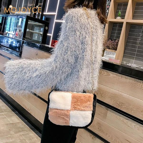 winter fashion new ladies fur bag quality soft plush women's designer handbag splicing color winter mini chain handbag
winter fashion new ladies fur bag quality soft plush women's designer handbag splicing color winter mini chain handbag