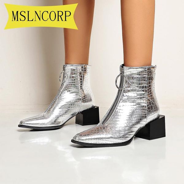 boots plus size 34-48 fashion women casual leather low high heels spring shoes woman pointed toe rubber ankle black silver
boots plus size 34-48 fashion women casual leather low high heels spring shoes woman pointed toe rubber ankle black silver