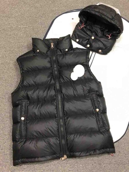 22ss mens down vests designer embrodered letter bandge style hat can be removed womens downs vest warm outerwear, Black;white
22ss mens down vests designer embrodered letter bandge style hat can be removed womens downs vest warm outerwear, Black;white