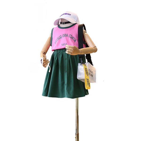 ml51614 girls skirt letter waist dress vest skirt 21 summer new casual cotton children's wear, Black;gray
ml51614 girls skirt letter waist dress vest skirt 21 summer new casual cotton children's wear, Black;gray