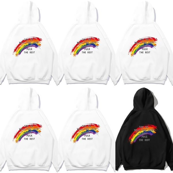 y7jx1 ete tide brand sweater wool sweater coat ins harajuku style rainbow printing fleece hooded wool casual street loose men's couple, Black
y7jx1 ete tide brand sweater wool sweater coat ins harajuku style rainbow printing fleece hooded wool casual street loose men's couple, Black