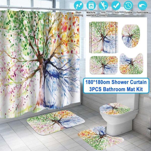 trees printed bath curtains waterproof polyester fabric washable bathroom shower curtain with hooks toilet cover bath mat set1
trees printed bath curtains waterproof polyester fabric washable bathroom shower curtain with hooks toilet cover bath mat set1