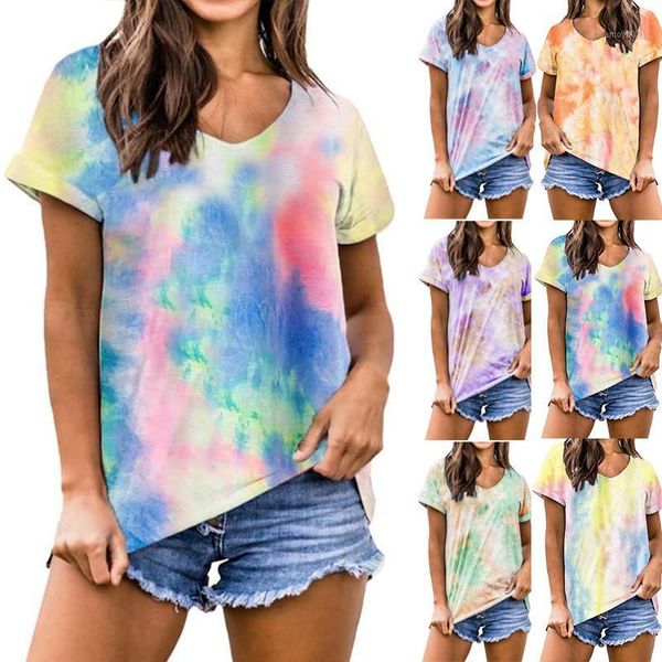 women's t-shirt female v-neck t-shirts fashion tie dye pattern casual loose wear women summer short sleeve tees pullover femme 1, White
women's t-shirt female v-neck t-shirts fashion tie dye pattern casual loose wear women summer short sleeve tees pullover femme 1, White