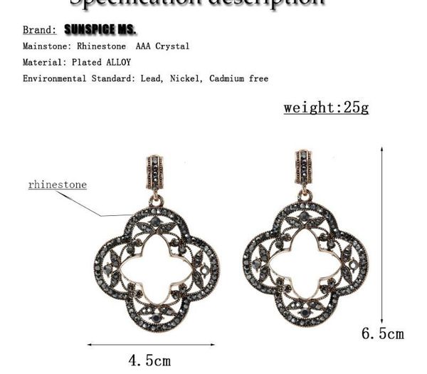 sunspice ms gothic women crystal dangle earrings rhinestones leaf party punk drop ear pendants ethnic wedding jewelry11, Silver
sunspice ms gothic women crystal dangle earrings rhinestones leaf party punk drop ear pendants ethnic wedding jewelry11, Silver
