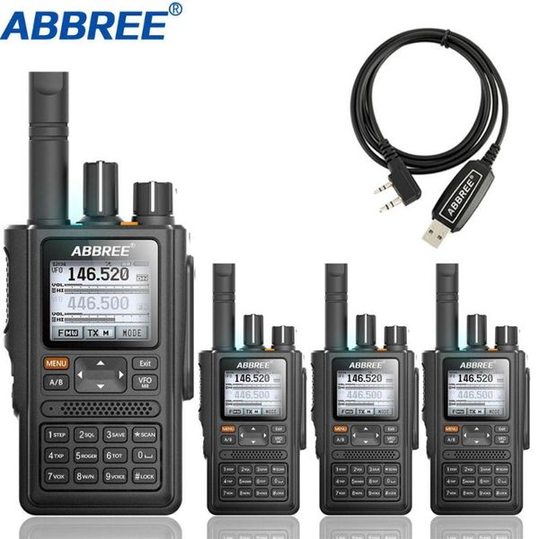 4pcs abbree ar-f8 gps walkie talkie high power 136-520mhz frequency ctcss dns detection huge led display 10km long range
4pcs abbree ar-f8 gps walkie talkie high power 136-520mhz frequency ctcss dns detection huge led display 10km long range