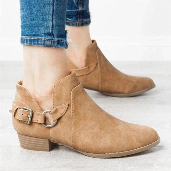 boots spring/autumn flock women ankle short handmade sewing buckle strap decoration low square heel casual retro shoes ladies1, Black
boots spring/autumn flock women ankle short handmade sewing buckle strap decoration low square heel casual retro shoes ladies1, Black
