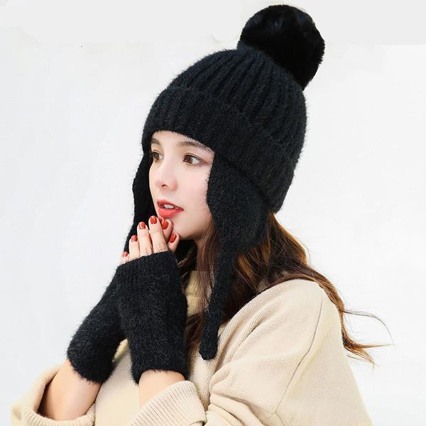 beanie/skull caps simple warm ski brand fur pom poms gloves + knit hat set winter women wool beanie thick skullies female cap, Blue;gray
beanie/skull caps simple warm ski brand fur pom poms gloves + knit hat set winter women wool beanie thick skullies female cap, Blue;gray