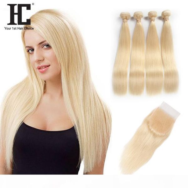 hc hair 613 straight virgin hair 4 bundles with lace closure roots blonde brazilian human hair weaves with lace frontal, Black
hc hair 613 straight virgin hair 4 bundles with lace closure roots blonde brazilian human hair weaves with lace frontal, Black