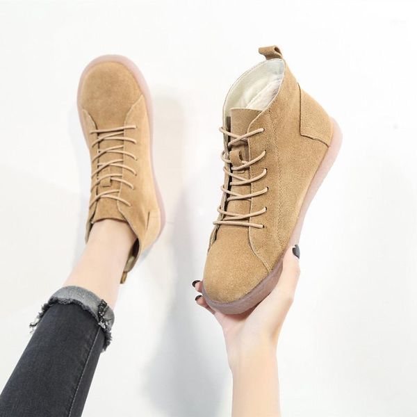 boots fall / winter 2021 leather soft sole comfortable student single flat bottom casual plush lace up boots1, Black
boots fall / winter 2021 leather soft sole comfortable student single flat bottom casual plush lace up boots1, Black