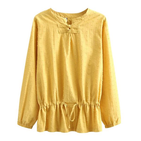 women's blouses & shirts autumn women ladies solid female long sleeve cotton jacquard loose plus size clothing g4 193, White
women's blouses & shirts autumn women ladies solid female long sleeve cotton jacquard loose plus size clothing g4 193, White
