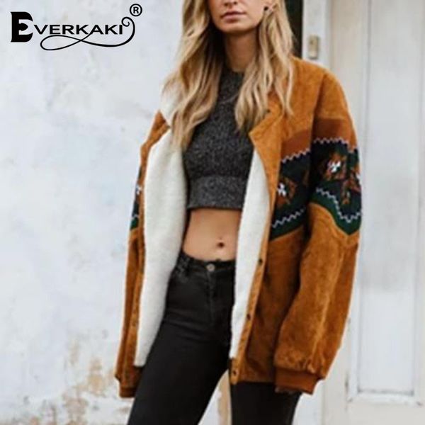 everkaki boho suede lambswool jackets coat women ethnic print faux fur autumn plus size lady outerwear 2020 winter new fashionx1016, Black;brown
everkaki boho suede lambswool jackets coat women ethnic print faux fur autumn plus size lady outerwear 2020 winter new fashionx1016, Black;brown