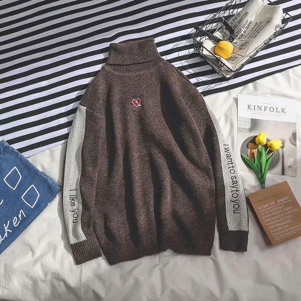 2020 new high-necked sweater korean version of the trend for men and women couples warm fashion turtelneck sweater new arrival1, White;black
2020 new high-necked sweater korean version of the trend for men and women couples warm fashion turtelneck sweater new arrival1, White;black