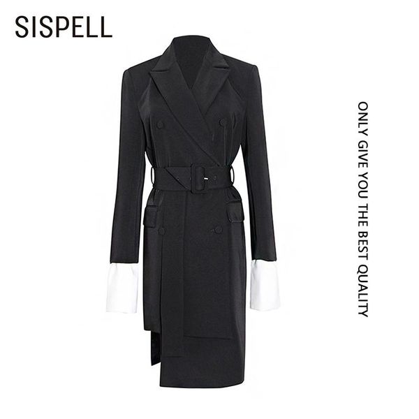 sispell irregular hem for female dresses lapel collar long sleeve high waist slimming women's elegant dress 2020 fashion tide, Black;gray
sispell irregular hem for female dresses lapel collar long sleeve high waist slimming women's elegant dress 2020 fashion tide, Black;gray