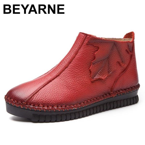 beyarne women vintage style genuine leather ankle boots handmade lace-up female warm winter shoes flat booties, Black
beyarne women vintage style genuine leather ankle boots handmade lace-up female warm winter shoes flat booties, Black