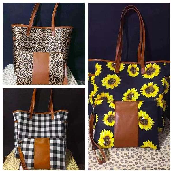 women fashion plaid tote travel shopping bag sunflower shoulder bags leopard patchwork handbag with zipper wristlet purse
women fashion plaid tote travel shopping bag sunflower shoulder bags leopard patchwork handbag with zipper wristlet purse