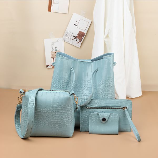 4 pcs designer handbag new fashoin women bags pu leather women handbags purse and handbags solid color bags 2020 c1011 
4 pcs designer handbag new fashoin women bags pu leather women handbags purse and handbags solid color bags 2020 c1011