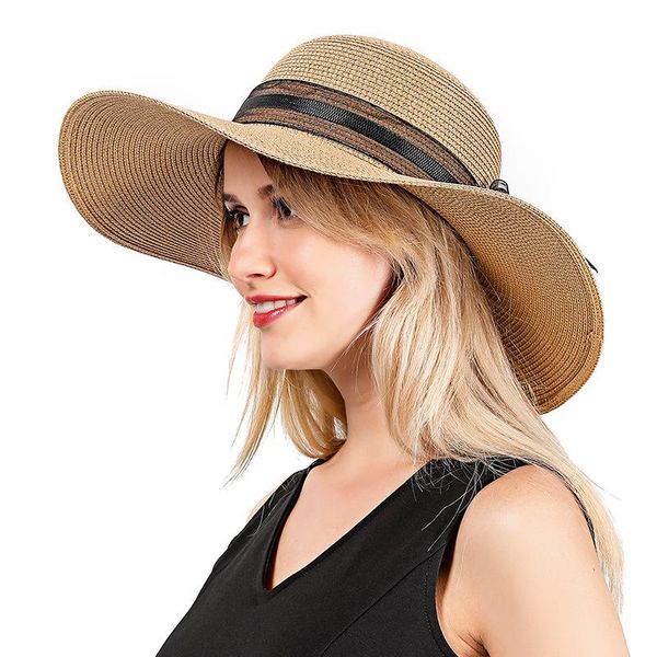 Elegant Style Summer Large Brim Straw Hat Adult Women Girls Fashion Sun Hat Uv Protect Big Bow Summer Beach, Blue;gray
Elegant Style Summer Large Brim Straw Hat Adult Women Girls Fashion Sun Hat Uv Protect Big Bow Summer Beach, Blue;gray