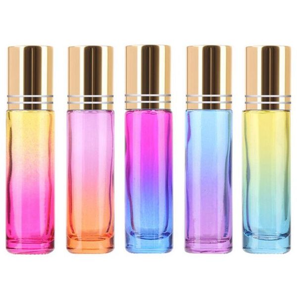 gradient ball bottle 5pcs 5ml thick glass roll on essential oil empty parfum bottles roller ball 5 colors bottle with gold cover 
gradient ball bottle 5pcs 5ml thick glass roll on essential oil empty parfum bottles roller ball 5 colors bottle with gold cover