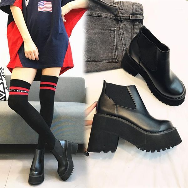 korean chunky heels sewing platform botas mujer elastic winter snow ankle booties super high heels riding boots female shoes20201, Black
korean chunky heels sewing platform botas mujer elastic winter snow ankle booties super high heels riding boots female shoes20201, Black