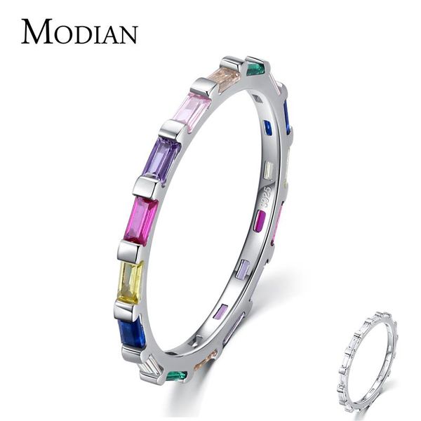 cluster rings modian authentic 925 sterling silver rainbow emerald cut rectangle cz finger for women wedding band engagement jewelry, Golden;silver
cluster rings modian authentic 925 sterling silver rainbow emerald cut rectangle cz finger for women wedding band engagement jewelry, Golden;silver