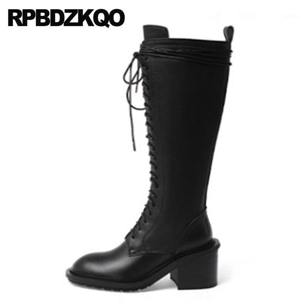 high heel chunky real leather brand women winter boots genuine autumn round toe 2020 black lace up fall knee quality shoes short1
high heel chunky real leather brand women winter boots genuine autumn round toe 2020 black lace up fall knee quality shoes short1