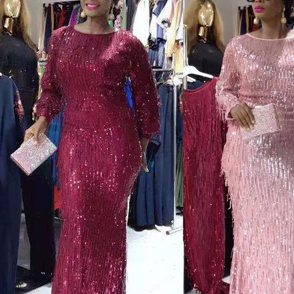 long sleeve mermaid sequins dress autumn sparkly elegant plus size shiny party evening african clothes dress women floor length, Black;gray
long sleeve mermaid sequins dress autumn sparkly elegant plus size shiny party evening african clothes dress women floor length, Black;gray