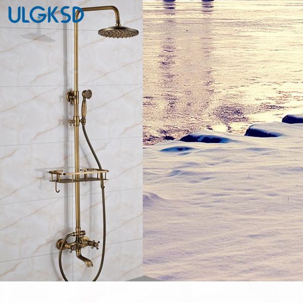 wholesale bathroom shower faucet 8" rainfall shower head antique brass bathroom faucets with lifting rod handheld sprayer mixer tap
wholesale bathroom shower faucet 8" rainfall shower head antique brass bathroom faucets with lifting rod handheld sprayer mixer tap