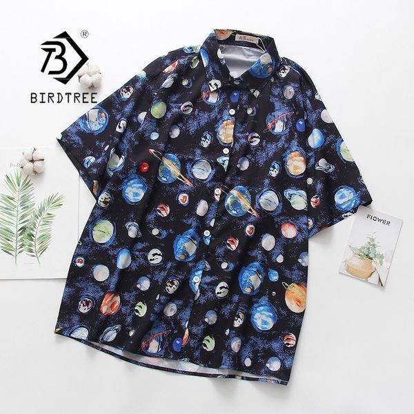 summer new women planet print blouse short sleeve turn-down collar beach shirt vintage oversize feminina blusa t01121t y200622, White
summer new women planet print blouse short sleeve turn-down collar beach shirt vintage oversize feminina blusa t01121t y200622, White