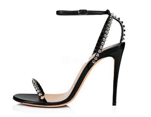 high 12cm super hees thin heel women shoes sandals black leather one word band rivet studded spiked buckle women's shoe open toes 10cm
high 12cm super hees thin heel women shoes sandals black leather one word band rivet studded spiked buckle women's shoe open toes 10cm