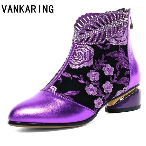 retro fashion women's genuine cow leather mid thick heel ankle boots ethnic style flower pattern purple blue ankle boots woman1, Black
retro fashion women's genuine cow leather mid thick heel ankle boots ethnic style flower pattern purple blue ankle boots woman1, Black