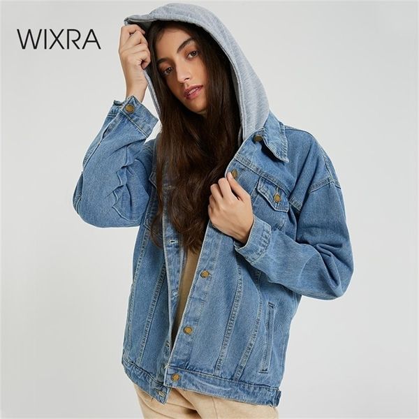 wixra solid turn-down collar classic blue hooded jacket for female loose casual women outwear denim pockets coats y201012, Black;brown
wixra solid turn-down collar classic blue hooded jacket for female loose casual women outwear denim pockets coats y201012, Black;brown