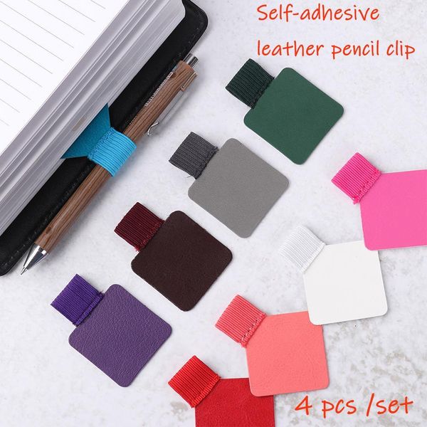 1 4pcs pu leather pen holder pen clip self adhesive pencil elastic loop for notebooks journals clipboards h bbyugx
1 4pcs pu leather pen holder pen clip self adhesive pencil elastic loop for notebooks journals clipboards h bbyugx