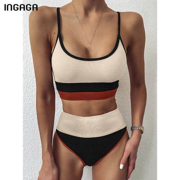 ingaga high waist bikinis swimwear women push up swimsuits ribbed splicing bikini set bathing suit women 2020 biquini swim suit 1004, White;black
ingaga high waist bikinis swimwear women push up swimsuits ribbed splicing bikini set bathing suit women 2020 biquini swim suit 1004, White;black