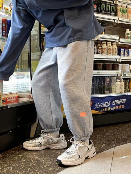 men patched detail drawstring waist sweatpants s5q4#, Black 
men patched detail drawstring waist sweatpants s5q4#, Black